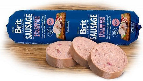 Brit Сосаж за Кучета с Говеждо месо и Риба 800gr