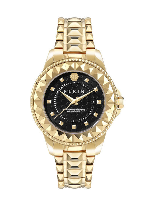 Philipp Plein Γυναικείο Ρολόι 38mm Μπαταρίας με Χρυσό / Χρυσό Μεταλλικό Μπρασελέ