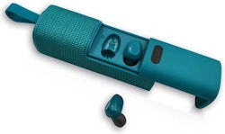 T&G TG807 In-ear Bluetooth Handsfree Ακουστικά με Θήκη Φόρτισης Green