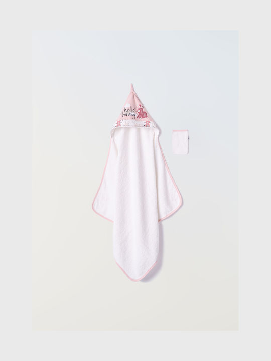 Evita Baby Hooded Towel Evita White 80x80cm M167