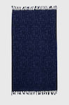 Emporio Armani Blue Cotton Beach Towel 180x100cm