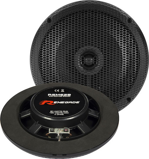 Renegade Car Audio Rsm 62 B Σετ Ηχεία Αυτοκινήτου 6.5" με 80W RMS (2 Δρόμων)