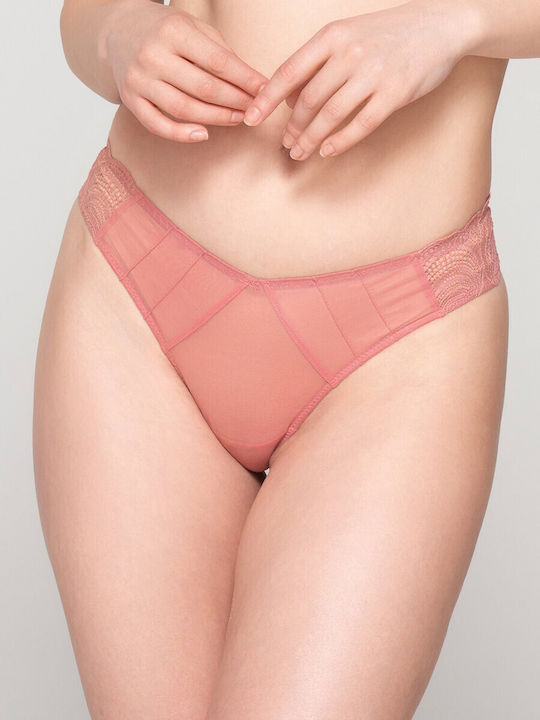 Luna Damen Zeichenfolge mit Spitze Pink
