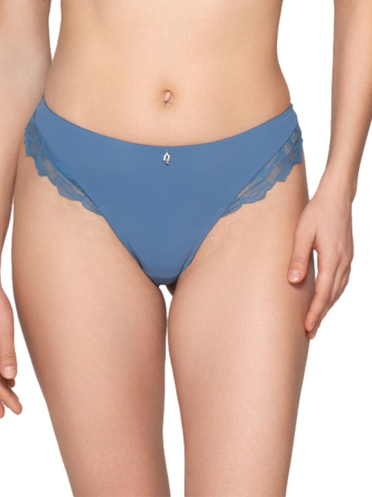 Luna Melody Γυναικείο Brazil με Δαντέλα Μπλε