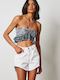 Molly Women's Jean Shorts White