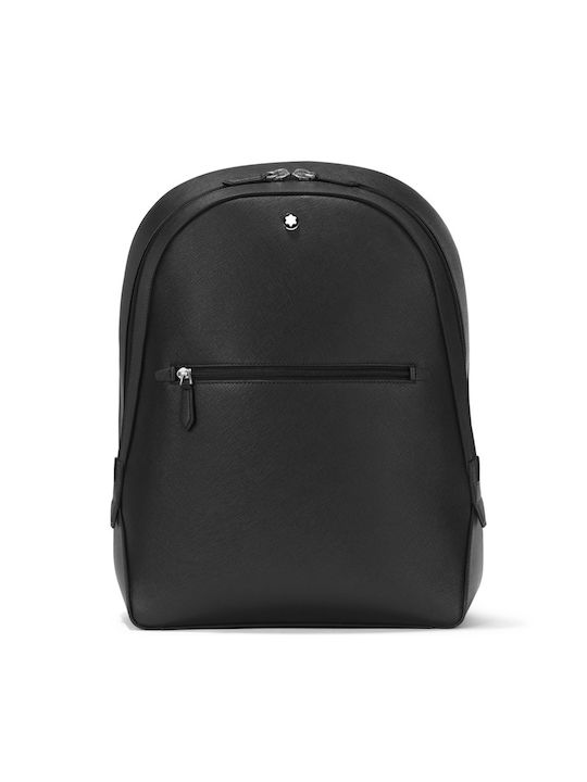 Mont Blanc Leather Backpack Black