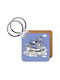 Mickey Steamboat Keychain Wooden Square Mdf