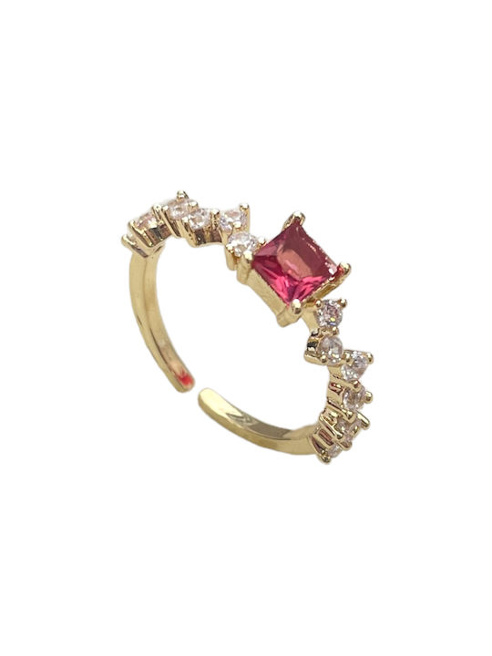 Inel de cupru Bo1365 Gold Fuchsia