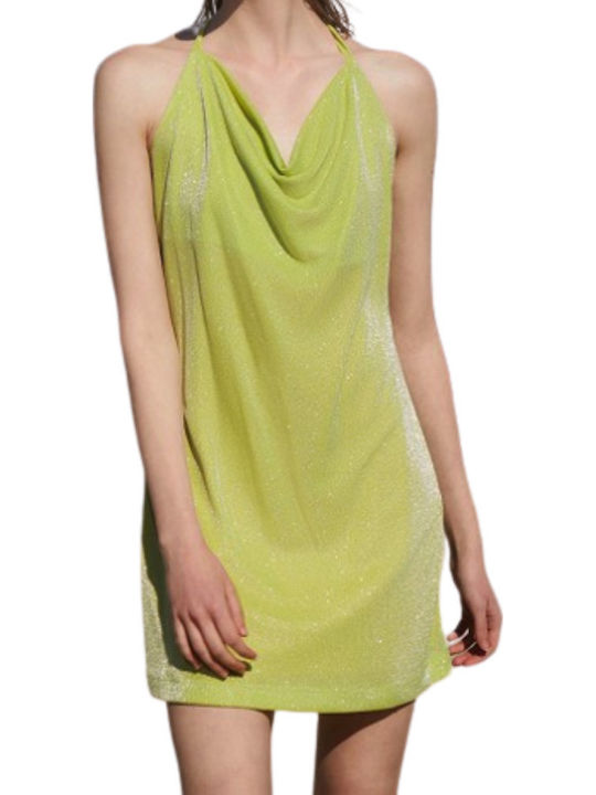 BSB Summer Mini Evening Dress with Wrap Lime