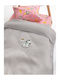 Palamaiki Κουβέρτα Κούνιας Πικέ Γκρι Candy/2 Grey 100x150εκ.