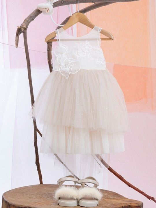 Bambolino Rosa Taufkleid aus Tüll