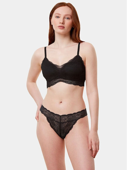 Sloggi Bralette Σουτιέν Μαύρο