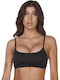 Sports Bra Bikini Top with Detachable & Adjustable Straps Black