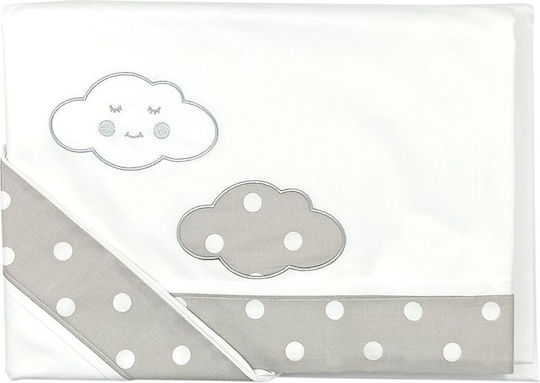Baby Star Wolke Set Baby Bettlaken Für Krippe Baumwolle Weiß 105x150cm 3Stück