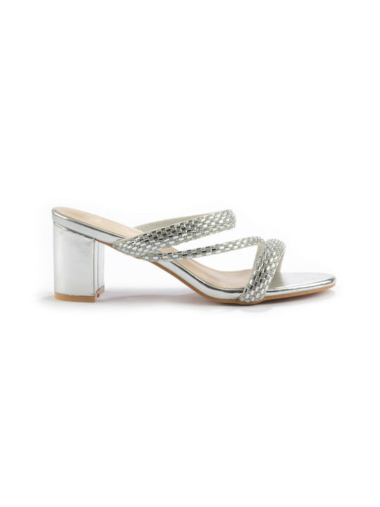 Fshoes Synthetic Leather Women's Sandals Silver