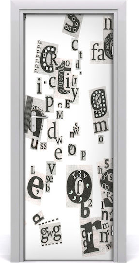 Autocolant Decorativ Ușa Letters From Newspaper 85x205buc Tulup Autocolant Decorativ Ușa Letters From Newspaper 85x205buc Tulup