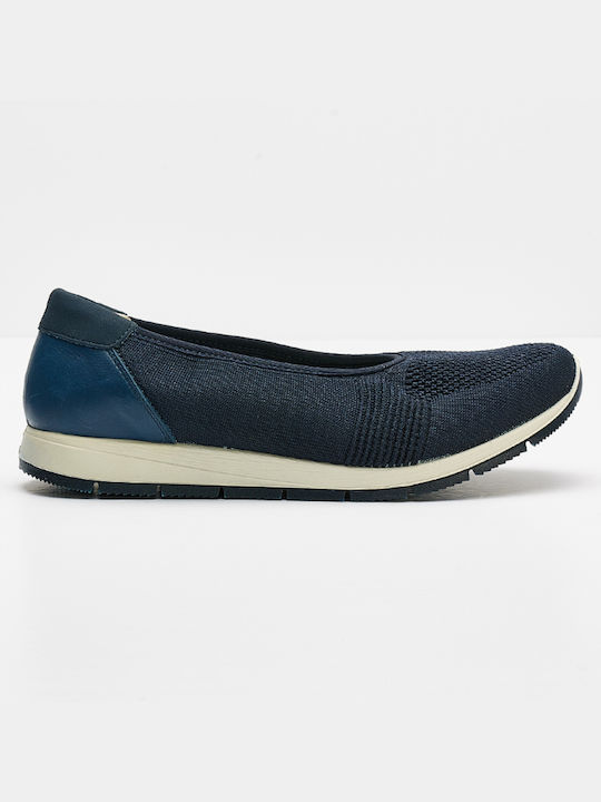 Imac Lederne Damen Ballerinas in Blau Farbe