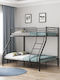Doppel Kinderbett Etagenbett Semi-Doppel Schwarz für Matratze 140x190cm E8045,1
