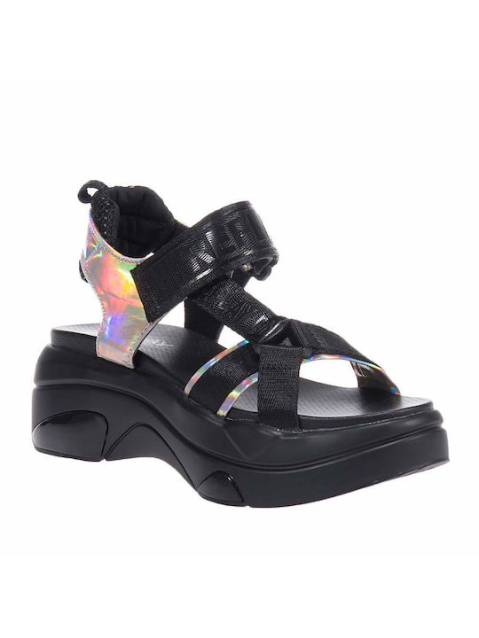 Replay Wellow Sandale dama Sportiv Pantofi cu platformă în Negru Culoare