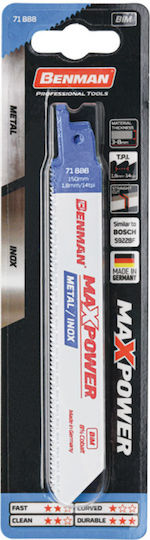 Benman Jig Saw Blade for Metal 150mm 14TPI 71888
