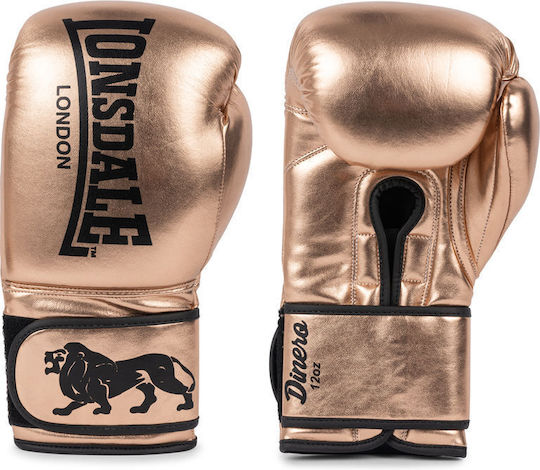 Lonsdale Dinero Γάντια Πυγμαχίας από Συνθετικό Δέρμα για Αγώνα Χρυσά