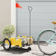 Vidaxl Yellow Oxford Fabric Iron Bicycle Trailer
