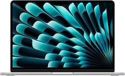 Apple MacBook Air 13" (2024) 13.6" Retina Display (M3-8-core/16GB/512GB SSD) Argint (Tastatură US)