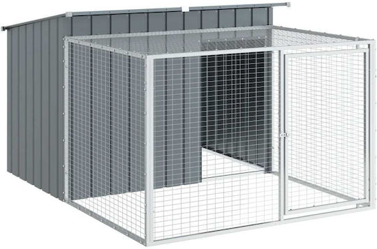 vidaXL Hundehaus Groß Metallisch Außenbereich Gray 153x194x110cm