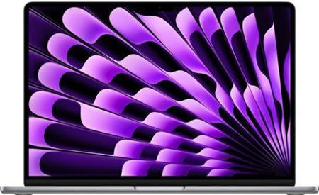 Apple MacBook Air 15" (2024) 15.3" IPS Retina Display M3 8-ядрен 8GB 512GB SSD 10-Core GPU с Зарядно устройство 35W Двоен Порт Космическо Сиво Английски (САЩ) Клавиатура