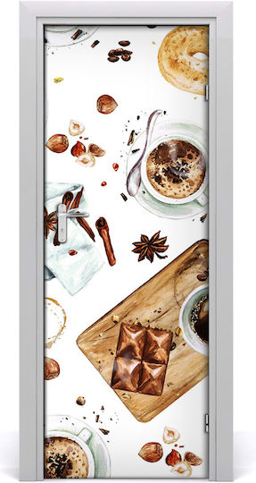 Διακοσμητικό Αυτοκόλλητο Πόρτας Breakfast 85x205εκ. Tulup