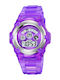 Digital Women's Watch with Rubber Strap Purple