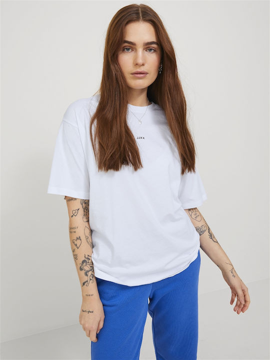 Jack & Jones Γυναικείο Αθλητικό T-shirt Λευκό