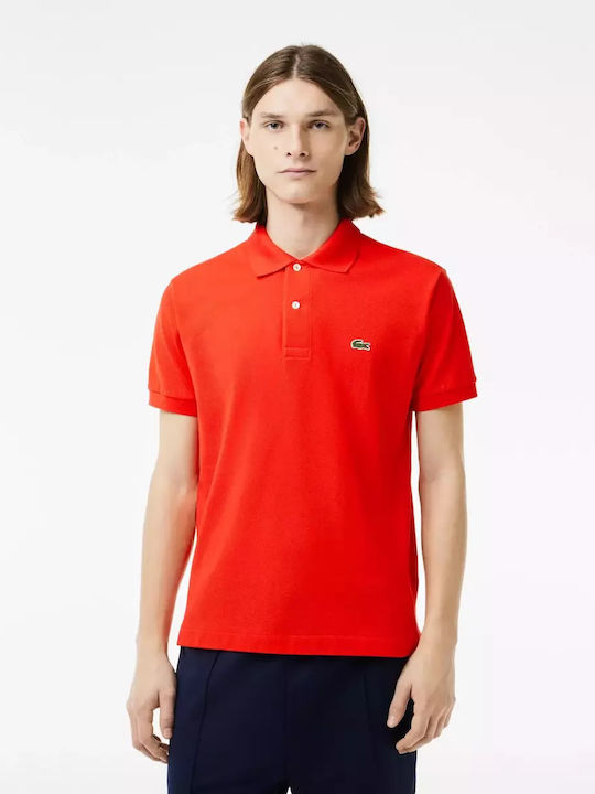 Lacoste Polo Μπλούζα Κοντομάνικη Πορτοκαλι