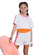 Kids' Crop Top Short Sleeve Ecru