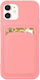 Hurtel Card Wallet Silicon Roz (Galaxy A22 4G -...