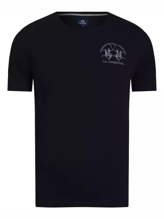 La Martina Ανδρικό T-shirt Κοντομάνικο Μαύρο