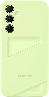 Samsung Card Slot Umschlag Rückseite Silikon Grün (Galaxy A35)