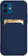 Hurtel Card Wallet Silicon Albastru marin (Gala...