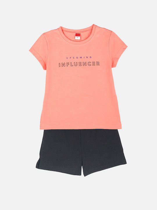 Joyce Kids Set with Shorts Summer 2pcs Coral (coral)