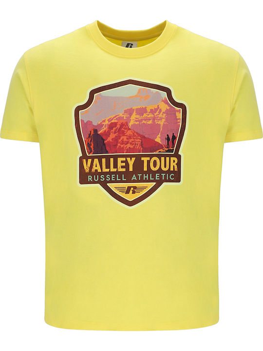 Russell Athletic Ανδρικό T-shirt Κοντομάνικο Κίτρινο