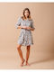 Summer Mini Blue Dress