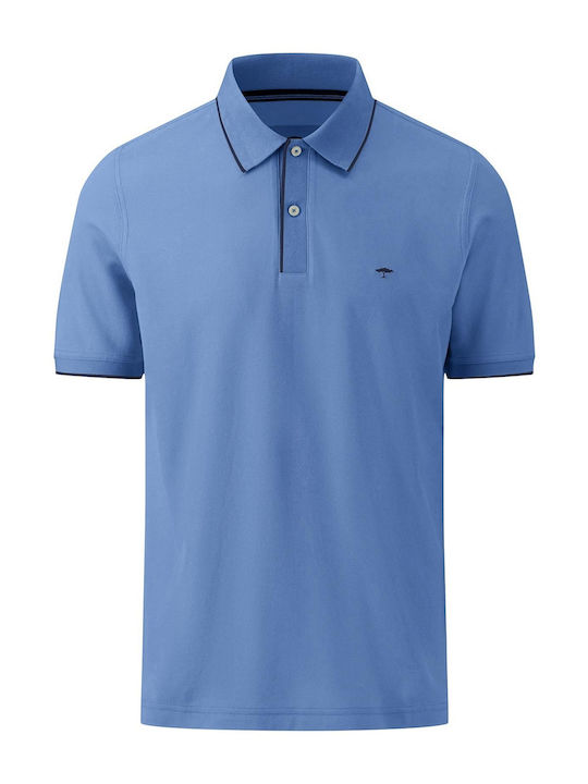 Fynch Hatton Herren Shirt Kurzarm Polo Blau