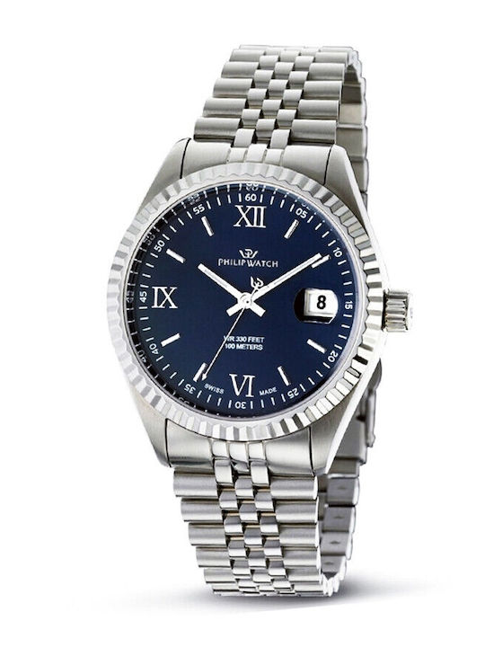 Philip Watch Women's Watch 39mm Battery with Silver Stainless Steel Bracelet