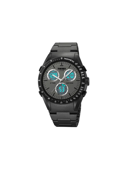 Skmei Analog/Digital Watch Chronograph Battery in Black Color
