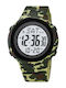 Skmei Army Ψηφιακό Ανδρικό Ρολόι 48mm Χρονογράφος Μπαταρίας με Καουτσούκ Λουράκι Army Green