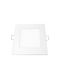 Aca Square Metallic Recessed Spot with Integrated LED and Warm White Light White 11.8x11.8cm. 1pcs