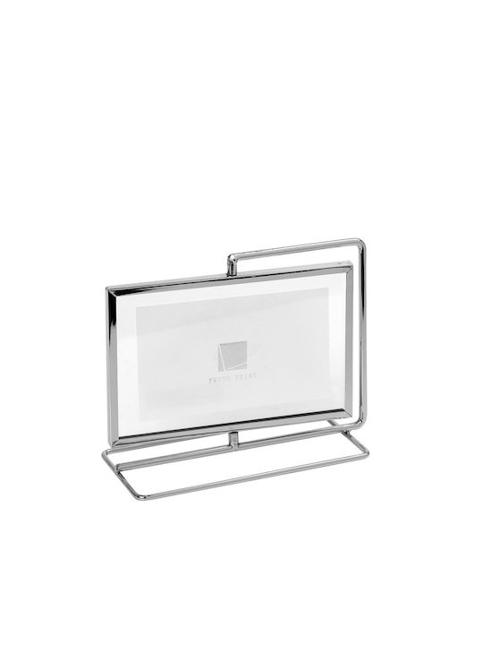Espiel Περιστρεφόμενη 2 Οψεων Frame Metallic 10cmx15cm with Silver Frame