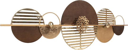 Wanddekoration Geometrisches Element Braun aus Metall