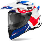 Airoh Commander 2 Reveal Blue / Red gloss Κράνος Μηχανής Motocross ECE 22.06 με Pinlock και Sunvisor