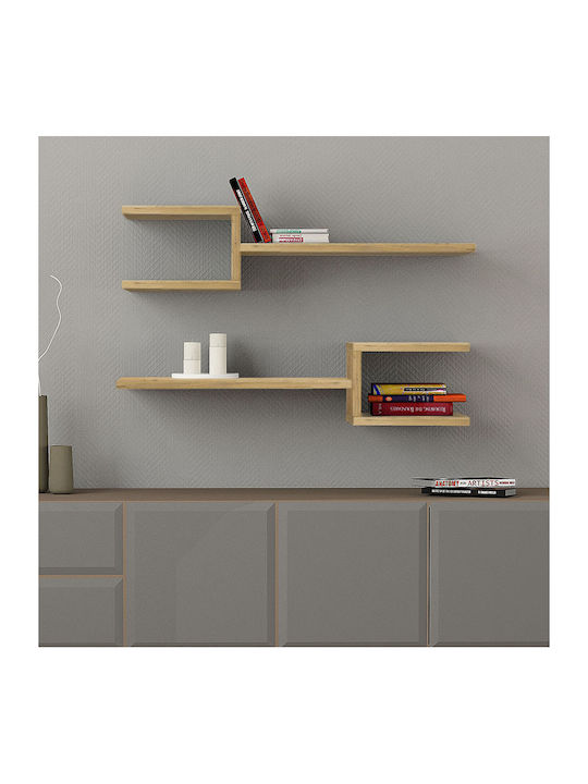 Shelves Wall Sapphire Oak 2pcs 75x19.5x18cm